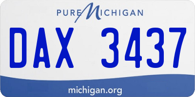 MI license plate DAX3437