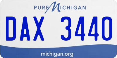 MI license plate DAX3440