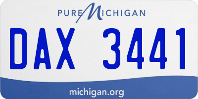 MI license plate DAX3441