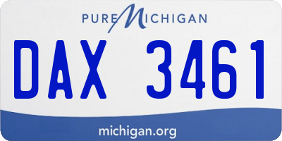 MI license plate DAX3461