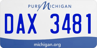 MI license plate DAX3481