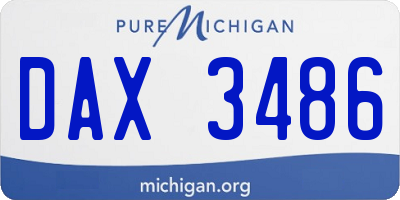 MI license plate DAX3486