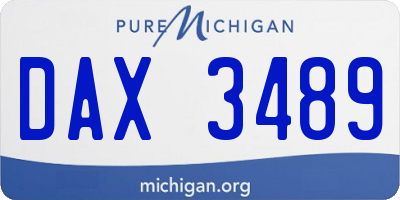 MI license plate DAX3489