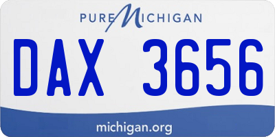 MI license plate DAX3656