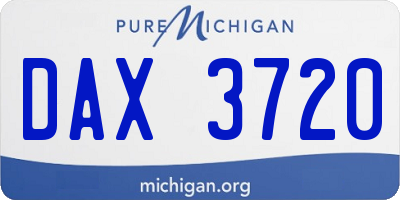 MI license plate DAX3720
