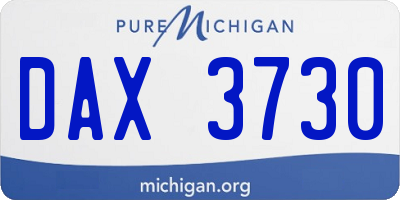 MI license plate DAX3730