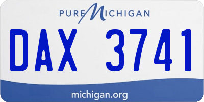 MI license plate DAX3741