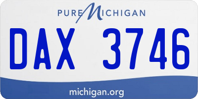 MI license plate DAX3746