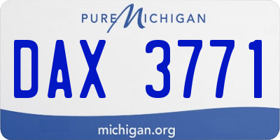 MI license plate DAX3771