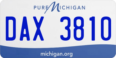 MI license plate DAX3810