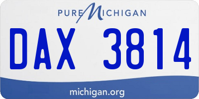 MI license plate DAX3814