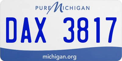 MI license plate DAX3817