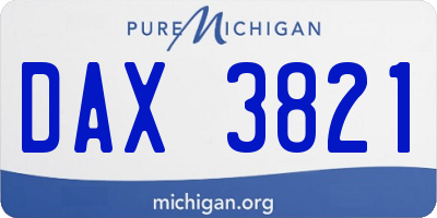 MI license plate DAX3821