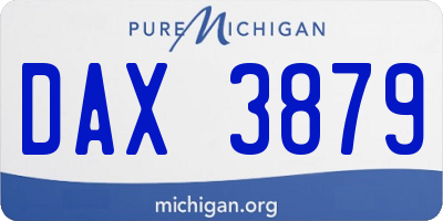 MI license plate DAX3879
