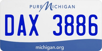 MI license plate DAX3886