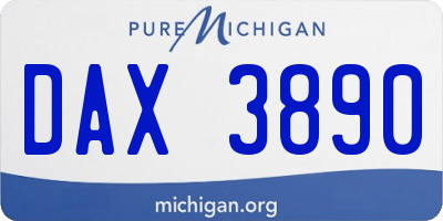 MI license plate DAX3890