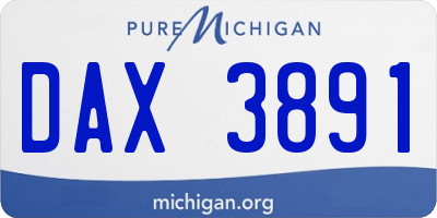 MI license plate DAX3891