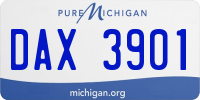 MI license plate DAX3901