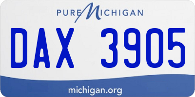 MI license plate DAX3905