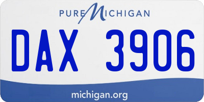 MI license plate DAX3906