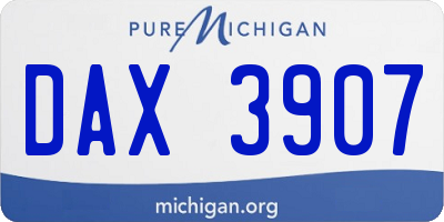 MI license plate DAX3907