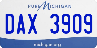 MI license plate DAX3909