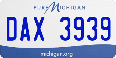MI license plate DAX3939