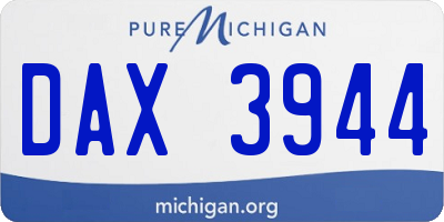 MI license plate DAX3944