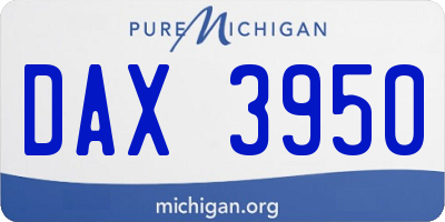 MI license plate DAX3950