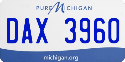 MI license plate DAX3960