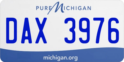 MI license plate DAX3976