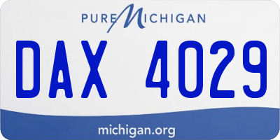 MI license plate DAX4029