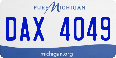 MI license plate DAX4049