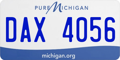 MI license plate DAX4056