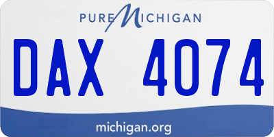 MI license plate DAX4074