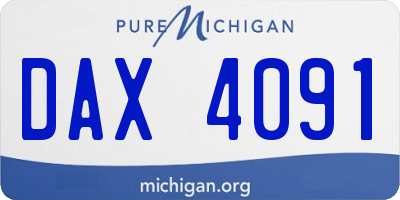 MI license plate DAX4091