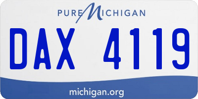 MI license plate DAX4119