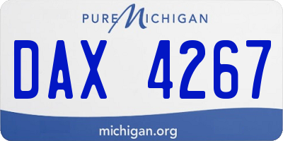 MI license plate DAX4267