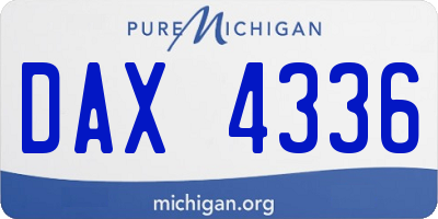 MI license plate DAX4336