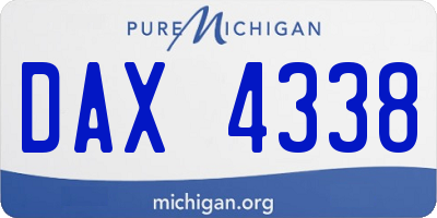 MI license plate DAX4338