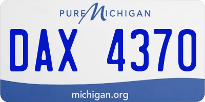 MI license plate DAX4370