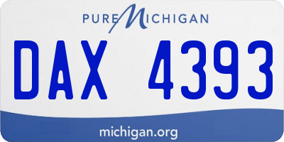 MI license plate DAX4393