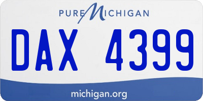 MI license plate DAX4399