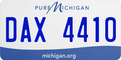 MI license plate DAX4410