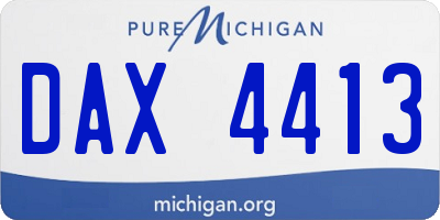 MI license plate DAX4413
