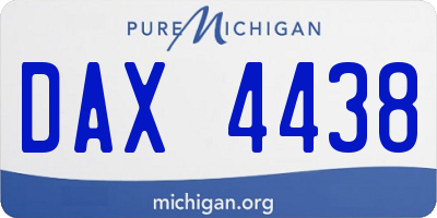 MI license plate DAX4438