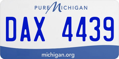 MI license plate DAX4439