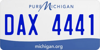 MI license plate DAX4441