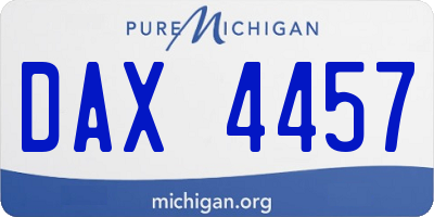 MI license plate DAX4457