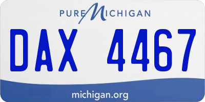 MI license plate DAX4467
